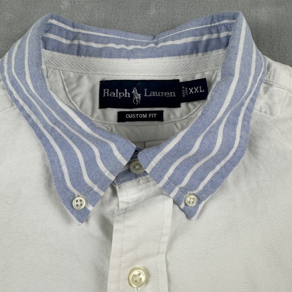 RARE Vtg Ralph Lauren Winged Foot 1932 LA Embroidered Button Down Shirt Mens XXL - Picture 13 of 15